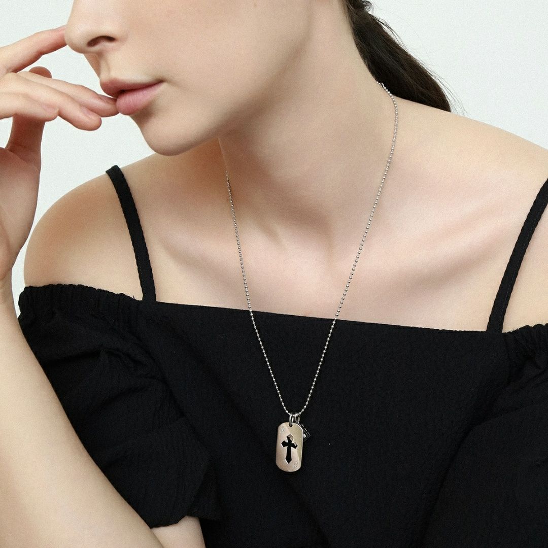 Cross Plate Charm【Luxe】 (Silver) | &RADI
